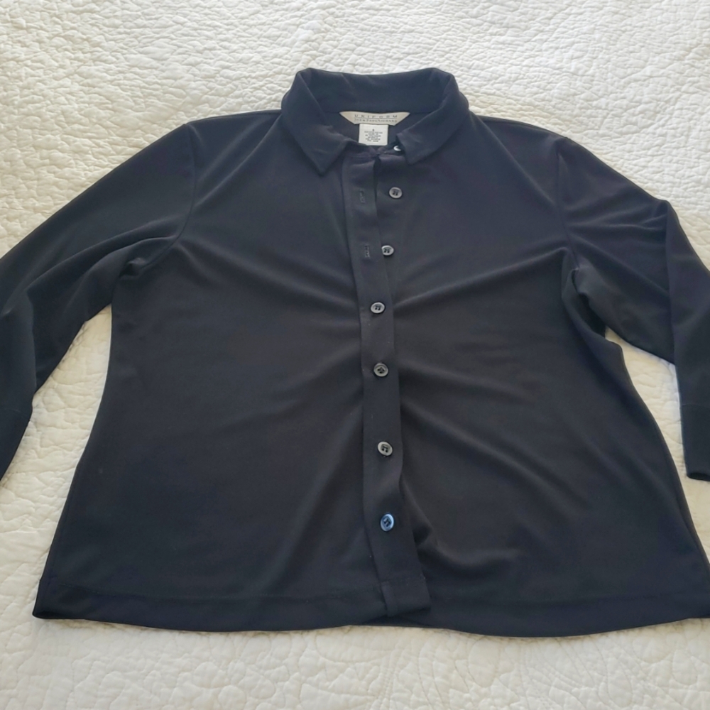 Y2K Uniform John Paul Richard 3/4 Sleeve Button Down